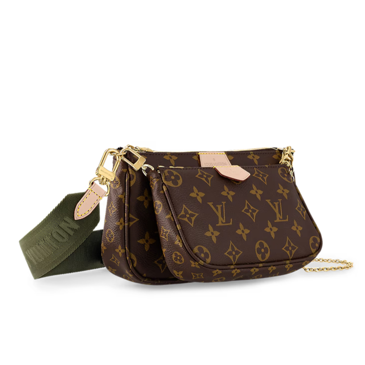 Louis Vuitton Mongram Canvas Multi Pochette Accessoires Crossbody Bag - Khaki