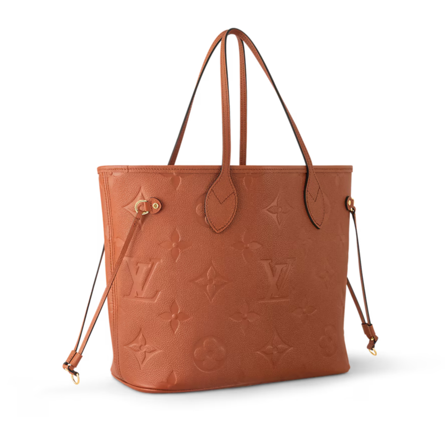 Louis Vuitton Empreinte Monogram Giant Neverfull MM Tote Bag - Cognac