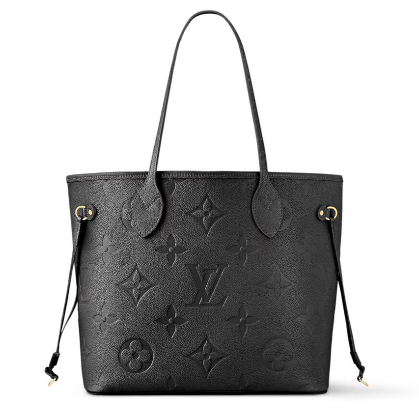 Louis Vuitton Empreinte Monogram Giant Neverfull MM Tote Bag - Black