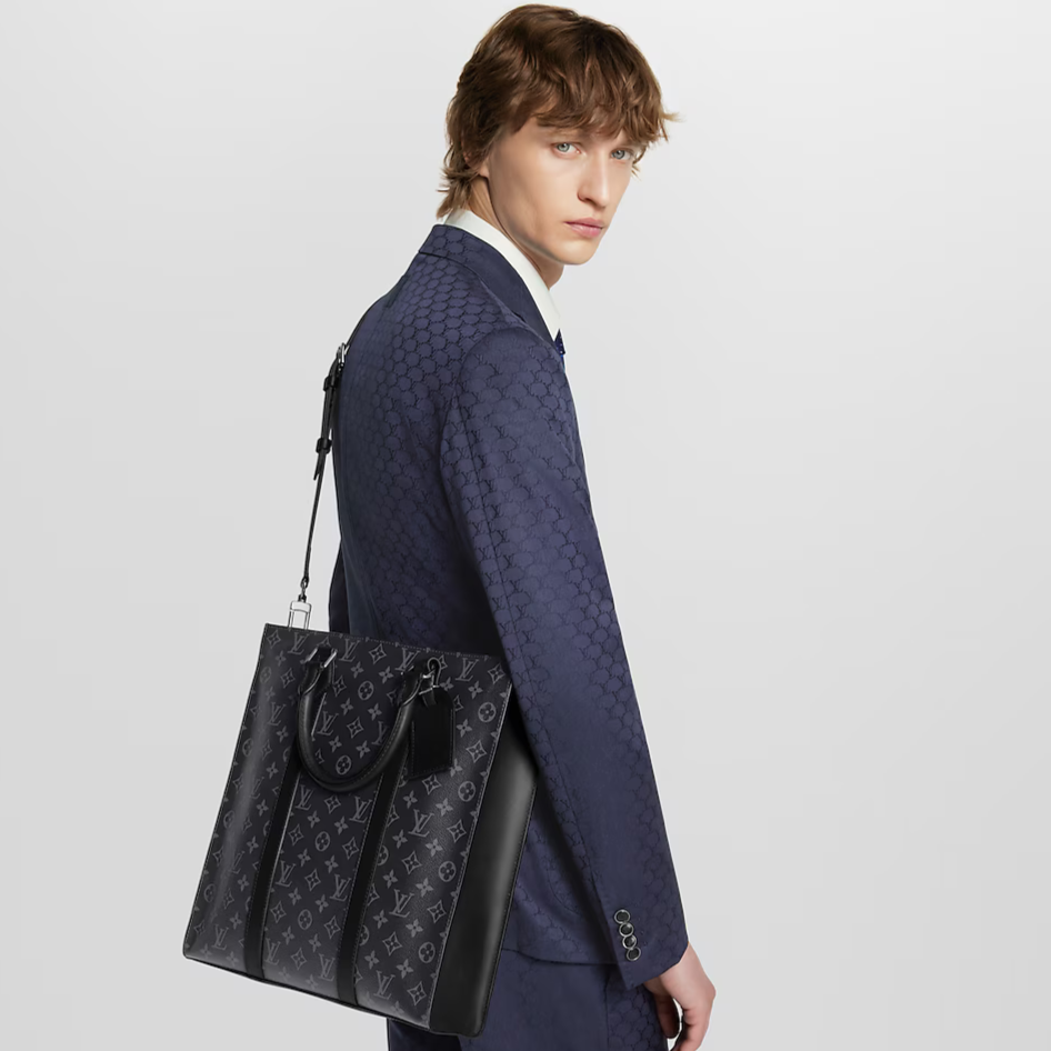 Louis Vuitton Sac Plat Tote Bag - Monogram Eclipse