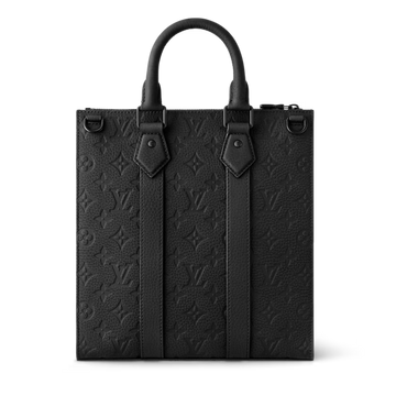 Louis Vuitton Taurillon Monogram Sac Plat Cross Bag - Black