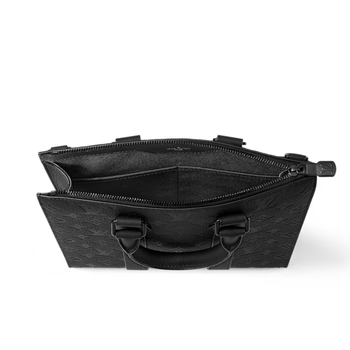 Louis Vuitton Taurillon Monogram Sac Plat Cross Bag - Black