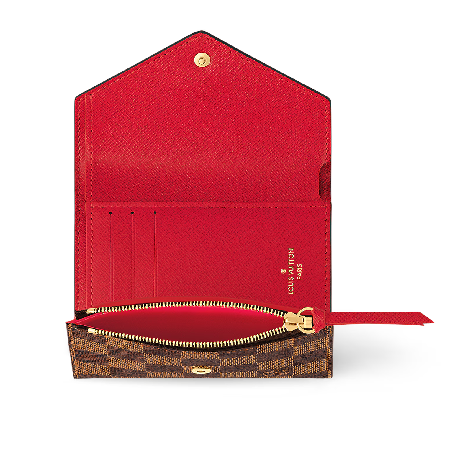 Louis Vuitton Damier Ebene Victorine Wallet - Brown