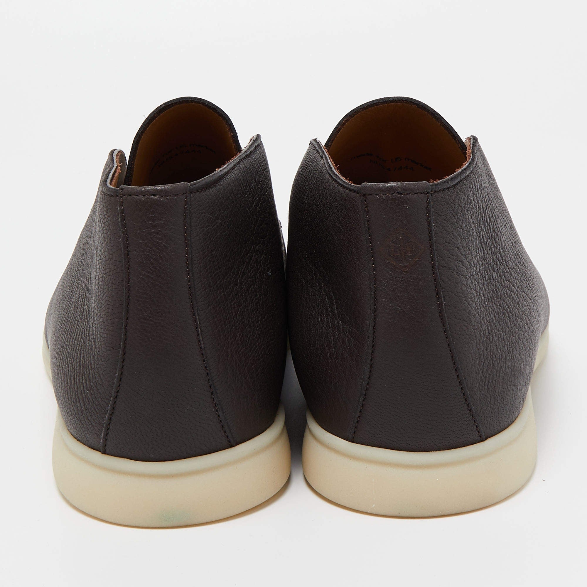 Loro Piana Open Walk Full-Grain Leather Boots –  Dark Brown (146)