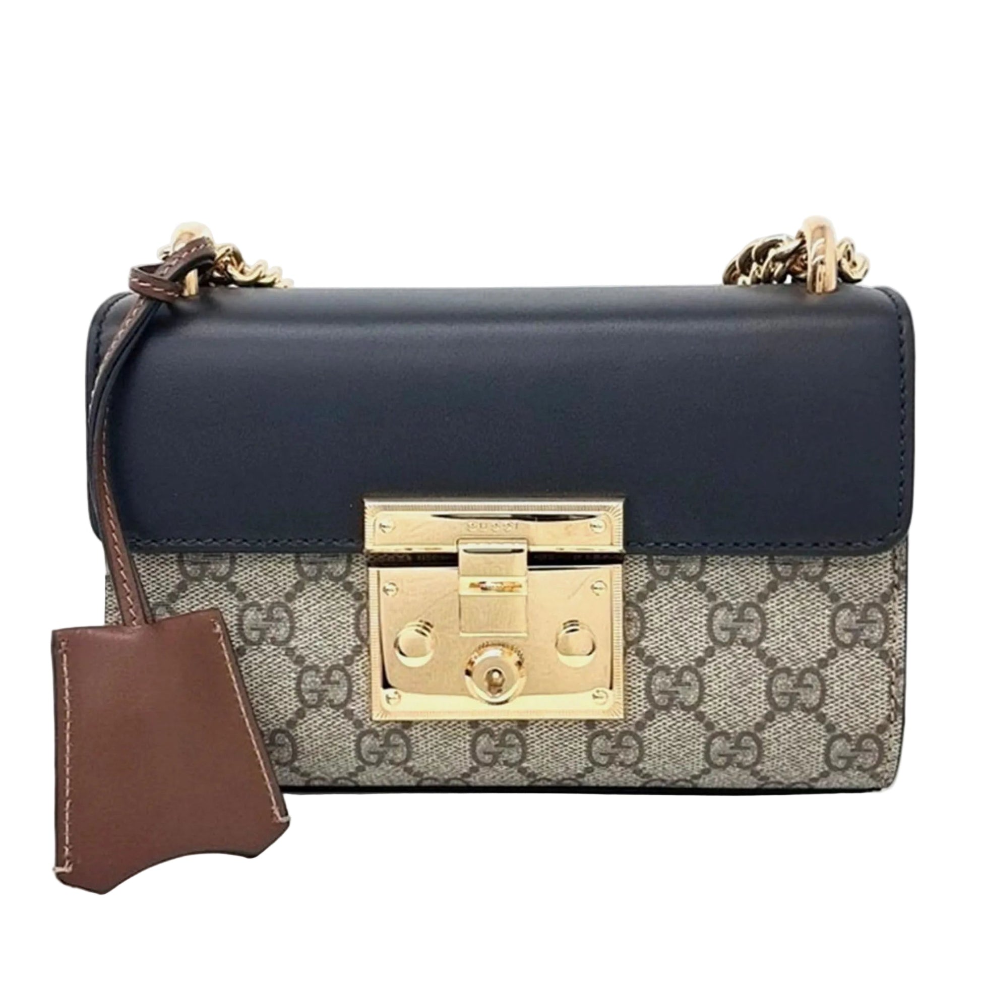 Gucci GG Padlock Crossbody Shoulder Bag – Black