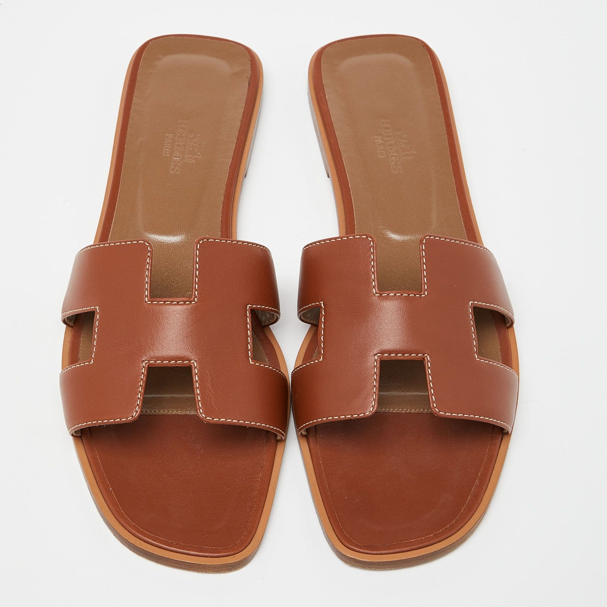 Hermes Oran Sandals - Brown