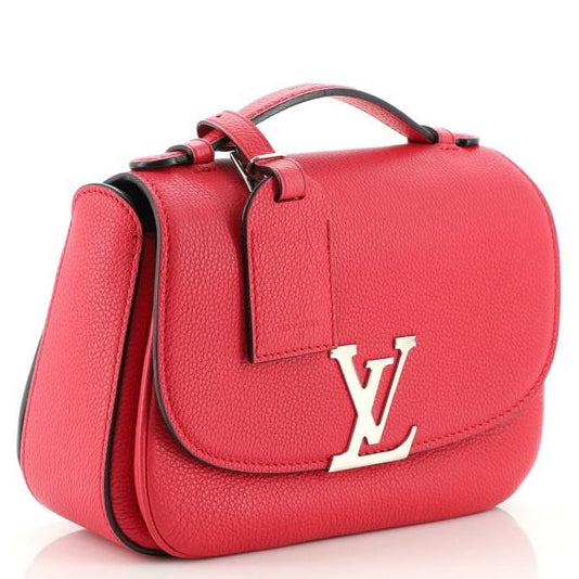 Louis Vuitton Grained Calfskin Vivienne Handbag  - Red