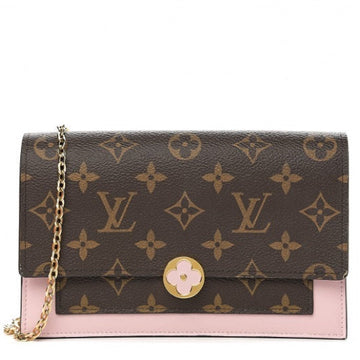 Louis Vuitton Monogram Canvas Flore Chain Wallet Bag - Rose Ballerine
