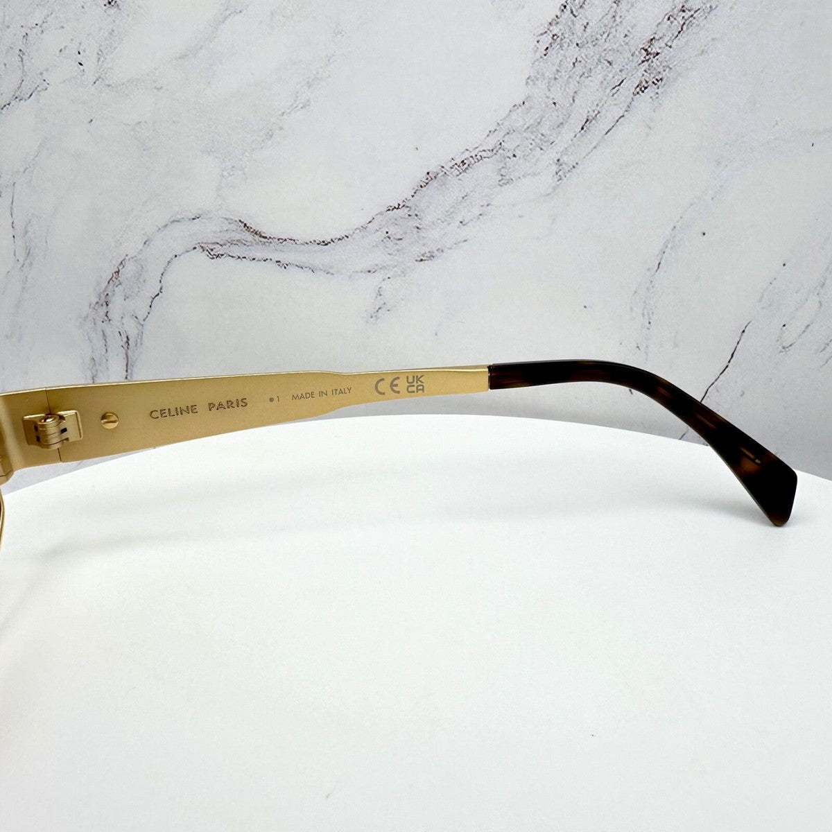 Celine CL40254 30N Triomphe Geometric Metal Gold Sunglasses