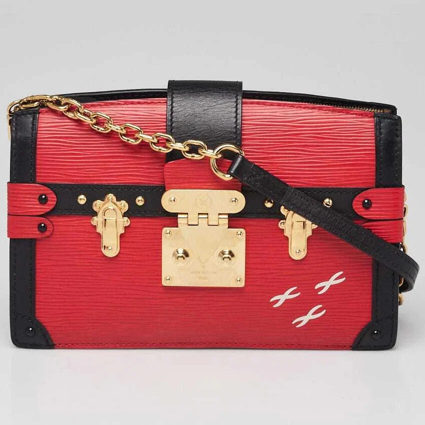 Louis Vuitton Epi Trunk Clutch Crossbody Bag - Red