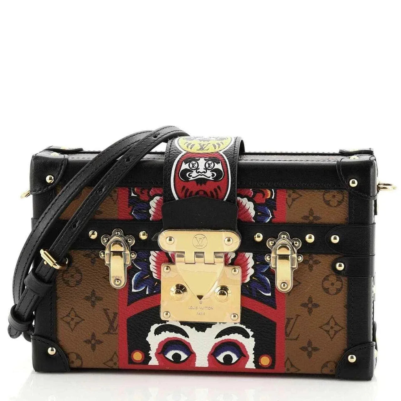 Louis Vuitton x Kansai Yamamoto Monogram Reverse Petite Malle Crossbody Bag - Brown