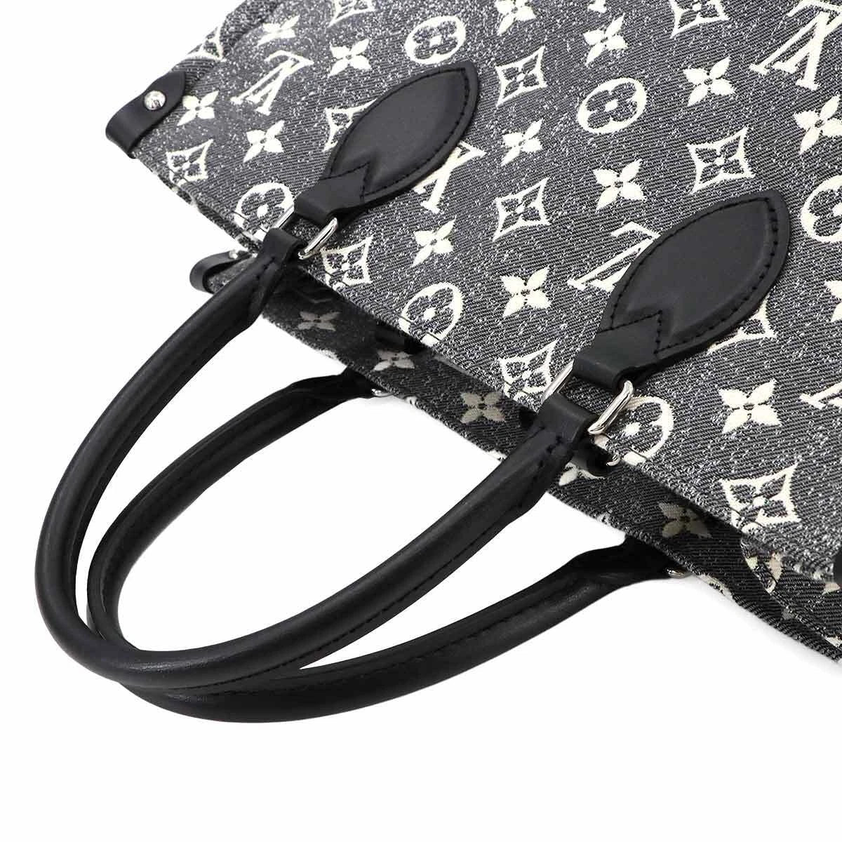 Louis Vuitton Monogram Jacquard Denim OnTheGo MM Tote Bag - Black