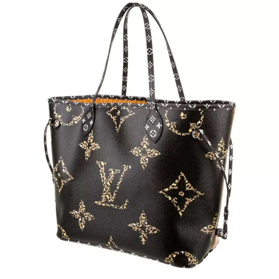 Louis Vuitton Giant Jungle Neverfull MM Tote Bag - Black and Brown