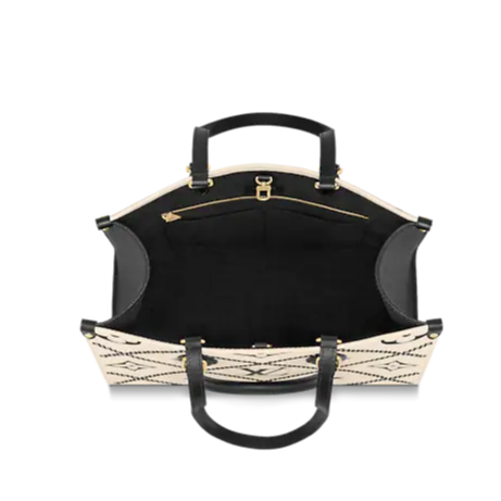 Louis Vuitton Empreinte Monogram Giant Broderies OnTheGo MM Tote Bag - White