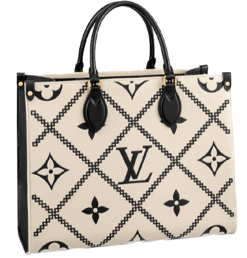 Louis Vuitton Empreinte Monogram Giant Broderies OnTheGo MM Tote Bag - White