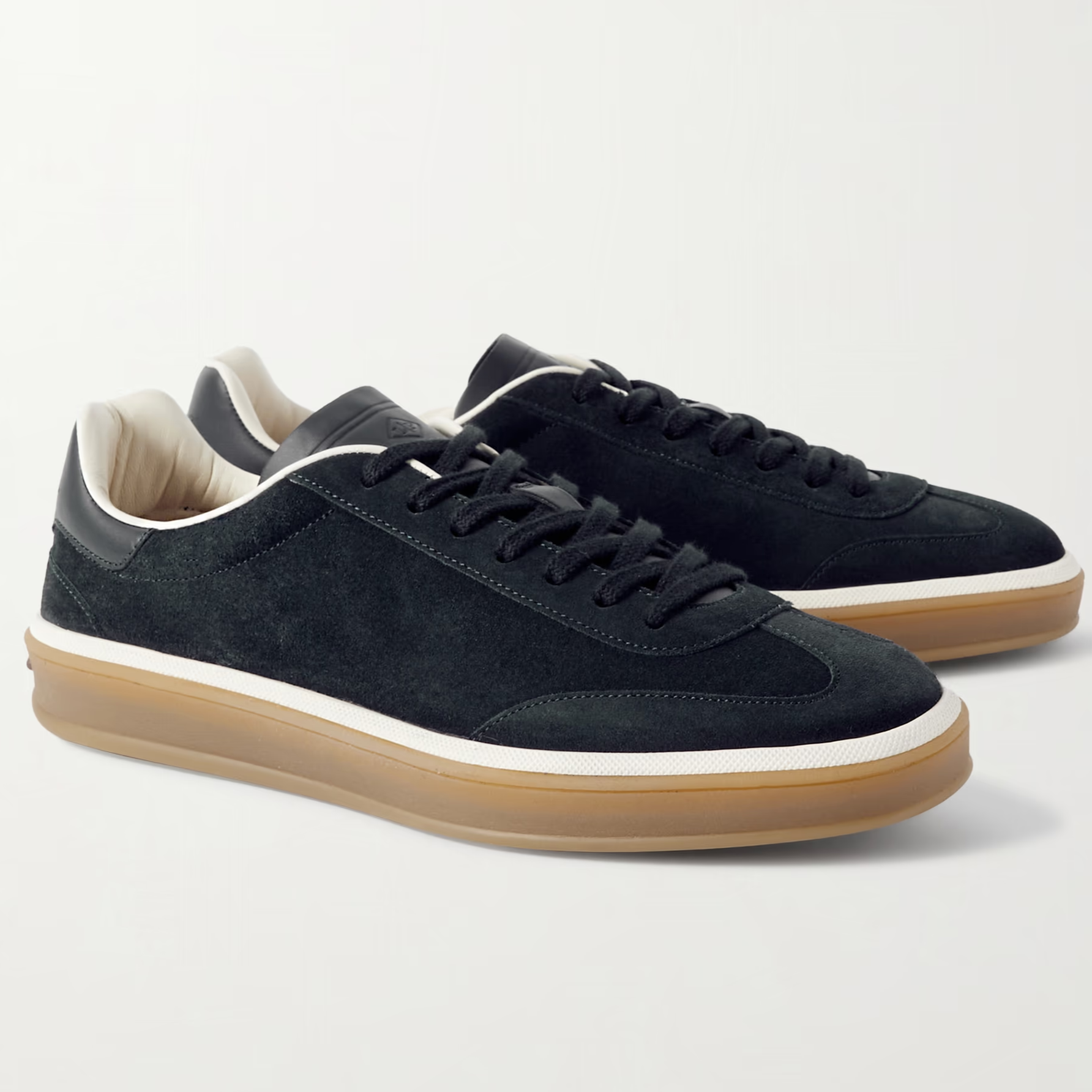 Loro Piana Tennis Walk Suede Calf Split Sneakers - Navy Blue (W000)